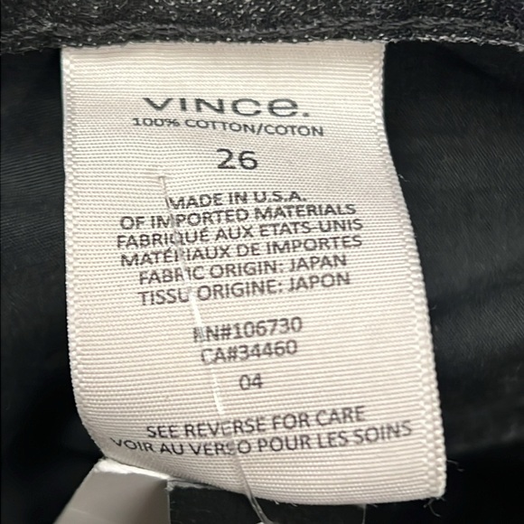 Vince Women’s Black Distressed Relaxed Fit Jeans Size 26 - Picture 10 of 14